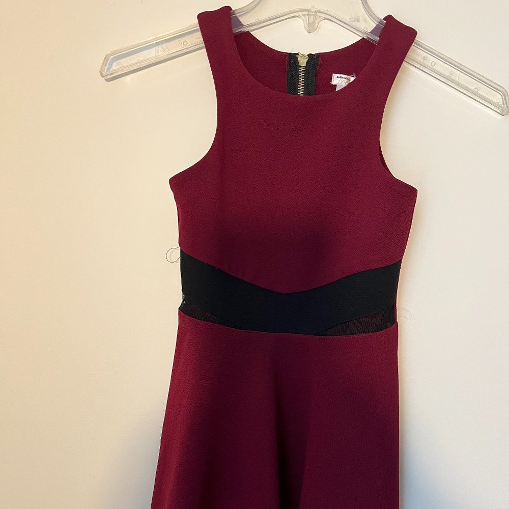 Girls SZ 7/8 Sally Miller Maroon Dress
